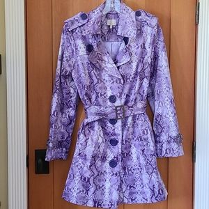 Hot In Hollywood Snake Skin Print Rain Coat